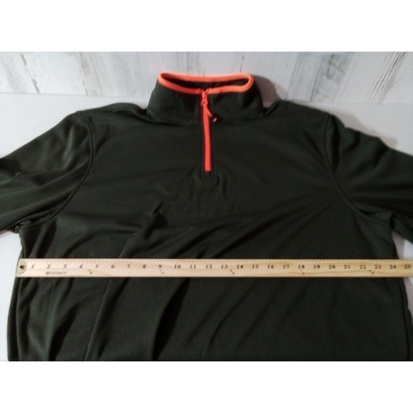 Men's Starter 1\4 Zip Green And Orange Size XL 46/48 Pullover Sweatshirt... - Picture 11 of 16